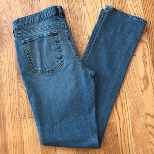 Eddie Bauer jeans. Truly straight. Straight leg.